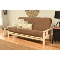 Kodiak Furniture Monterey Antique White Sofa With Mocha Brown Fabric Mattress
