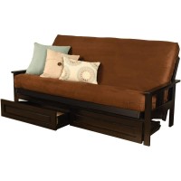 Kodiak Furniture Monterey Black Storage Sofa With Suede Chocolate Mattress