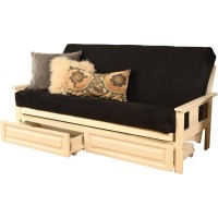 Kodiak Furniture Monterey Antique White Storage Sofa With Suede Black Mattress