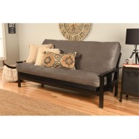 Kodiak Furniture Monterey Black Sofa With Suede Gray Fabric Mattress