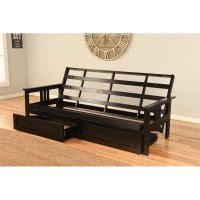 Kodiak Furniture Monterey Black Storage Sofa With Charcoal Fabric Mattress