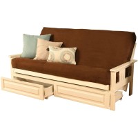 Kodiak Furniture Monterey White Storage Sofa With Suede Chocolate Mattress