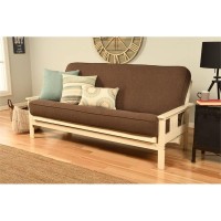 Kodiak Furniture Monterey Antique White Sofa With Brown Fabric Mattress