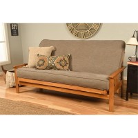 Kodiak Furniture Monterey Butternut Sofa With Stone Gray Fabric Mattress