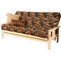 Kodiak Furniture Monterey Antique White Sofa With Multi-Color Fabric Mattress