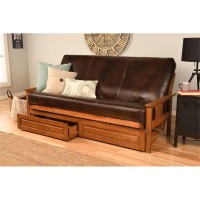 Kodiak Furniture Monterey Barbados Storage Sofa And Brown Faux Leather Mattress