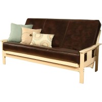 Kodiak Furniture Monterey Antique White Sofa With Brown Faux Leather Mattress