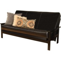 Kodiak Furniture Monterey Black Sofa With Black Faux Leather Mattress