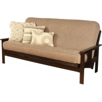 Kodiak Furniture Monterey Espresso Sofa With Stone Gray Fabric Mattress