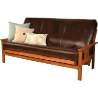Kodiak Furniture Monterey Barbados Sofa With Java Brown Faux Leather Mattress