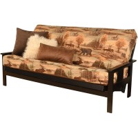 Kodiak Furniture Monterey Black Sofa With Multi-Color Fabric Mattress