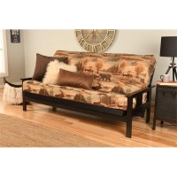 Kodiak Furniture Monterey Black Sofa With Multi-Color Fabric Mattress