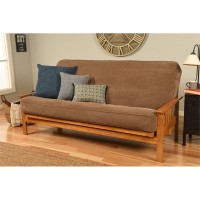 Kodiak Furniture Monterey Butternut Sofa And Marmont Mocha Brown Fabric Mattress