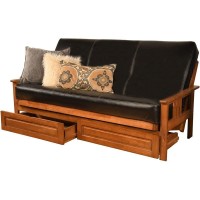 Kodiak Furniture Monterey Barbados Storage Sofa And Black Faux Leather Mattress