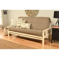 Kodiak Furniture Monterey Antique White Sofa With Stone Gray Fabric Mattress
