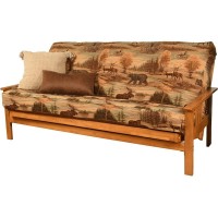 Kodiak Furniture Monterey Butternut Sofa With Multi-Color Fabric Mattress