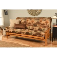 Kodiak Furniture Monterey Butternut Sofa With Multi-Color Fabric Mattress