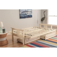 Kodiak Furniture Monterey White Storage Sofa With Charcoal Fabric Mattress