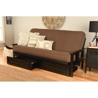 Kodiak Furniture Monterey Black Storage Sofa With Cocoa Brown Fabric Mattress
