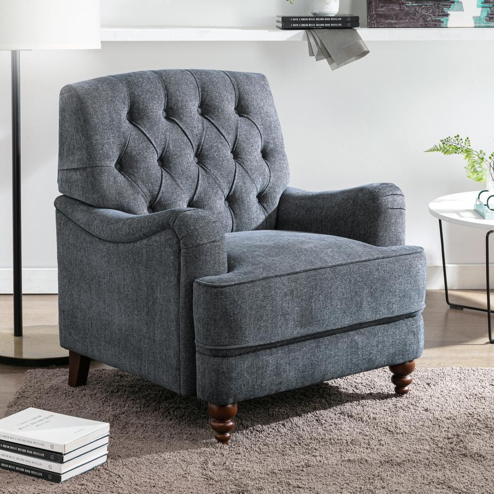 Bingham Tufted Arm Chair Navy