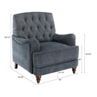 Bingham Tufted Arm Chair Navy