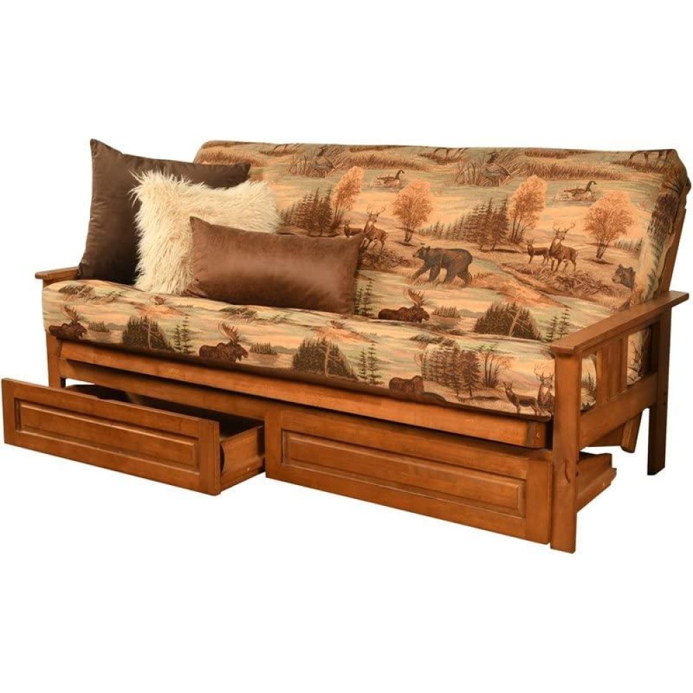Kodiak Furniture Monterey Barbados Storage Sofa With Multi-Color Fabric Mattress