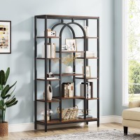 Tribesigns 5-Tier Bookshelf, Industrial Tall Bookcase Book Shelf Organizer Freestanding Open Display Shelves For Bedroom Living Room Home Office, 70.8