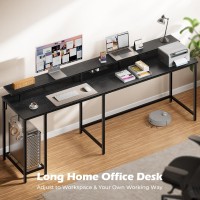 Superjare Desk L Shaped Gaming Desk With Led Lights Power Outlets Computer Desk With Monitor Stand Home Office Desk Corner D