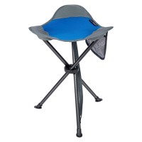 Portal Folding Camping Stool Portable Foldable Tripod Seat For Hiking Hunting Walking Fishing Travel Outdoors With Side Pockets Sturdy Steel Legs Support Up To 225 Lbs