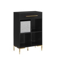 Juno Record Storage Cube Bookcase With Speaker Black Bookcase Speaker