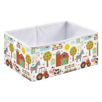 Kigai Colorful Airplanes Cube Storage Bin, Large Foldable Organizer Basket For Toys, Shelves, Laundry, Nursery -15.8 X 10.6 X 7 In