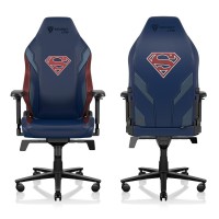 Secretlab Titan Evo Superman Gaming Chair - Reclining - Ergonomic & Comfortable Computer Chair With 4D Armrests - Magnetic Head Pillow & 4-Way Lumbar Support - Blue/Red - Leatherette