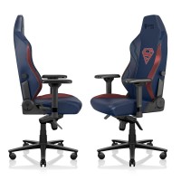 Secretlab Titan Evo Superman Gaming Chair - Reclining - Ergonomic & Comfortable Computer Chair With 4D Armrests - Magnetic Head Pillow & 4-Way Lumbar Support - Blue/Red - Leatherette