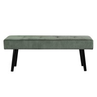 Comfy To Go Entryway Bench - Green Bench For Bedroom, Modern Ottoman End Of Bed, Corduroy Padded Benches For Living Room, Foyer, Mudroom, Hallway - 39