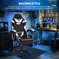 Yssoa Gaming Chair With Footrest Big And Tall Gamer Chair Racing Style Adjustable Swivel Office Chair Ergonomic Video Game Ch