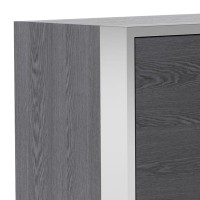 Cid Amy 71 Inch Modern Sideboard Buffet Cabinet, 3 Doors, 3 Shelves, Gray