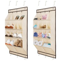 Fentec 2 Pack Over The Door Shoe Organizer Hanging Shoe Organizer Door Shoe Rack With Deep Pockets Shoe Holder Hanger For Clo