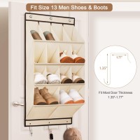 Fentec 2 Pack Over The Door Shoe Organizer Hanging Shoe Organizer Door Shoe Rack With Deep Pockets Shoe Holder Hanger For Clo