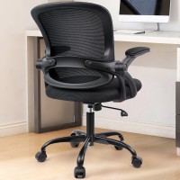 Kerdom Office Chair, Ergonomic Desk Chair, Mesh Computer Chair Height Adjustable, Comfy Swivel Task Chair With Wheels And Flip-Up Arms