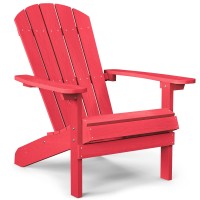 Yefu Adirondack Chairs Plastic Outdoor Chairs Weather Resistant 5 Steps Easy Installation Like Real Wood Widely Used In Pati