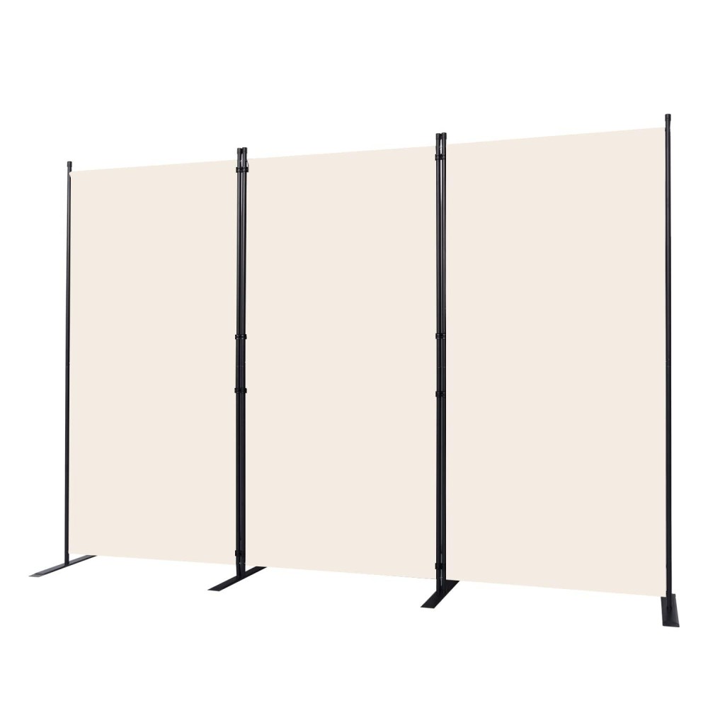 Chosenm Room Divider, 3 Panel Folding Privacy Screens With Wider Support Feet, 6 Ft Portable Room Partition For Room Separator, 102