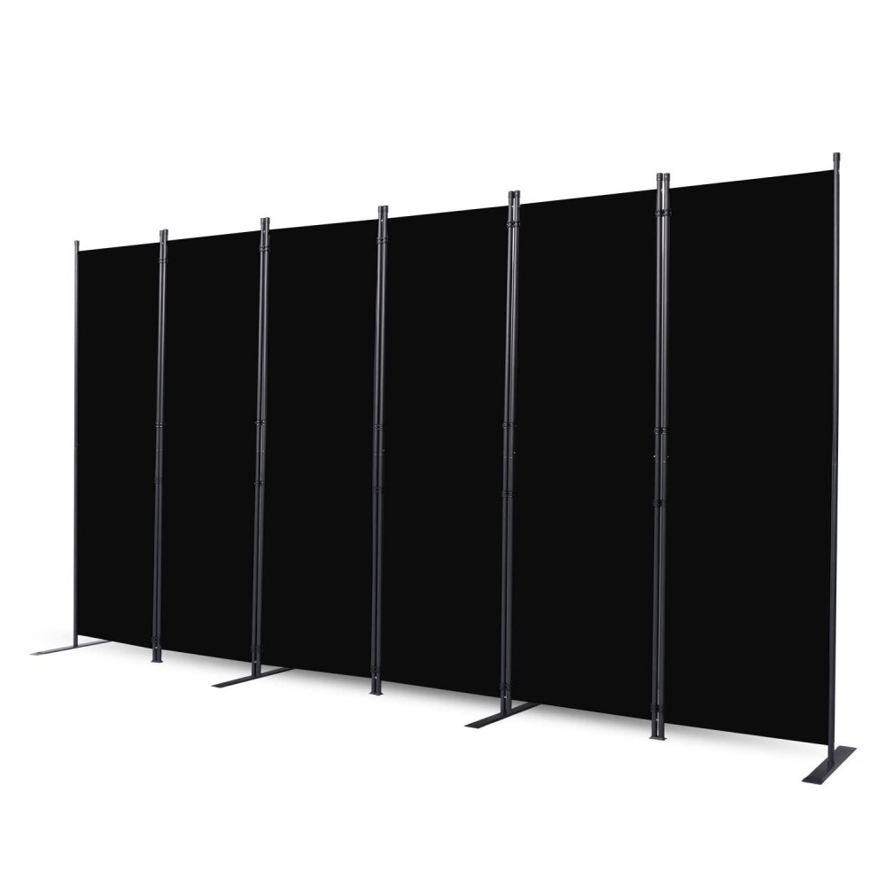 Chosenm Room Divider 6 Panel Folding Privacy Screens With Wider Support Feet 6 Ft Portable Room Partition For Room Separator