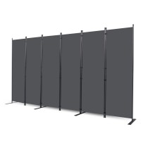 Chosenm Room Divider, 6 Panel Folding Privacy Screens With Wider Support Feet, 6 Ft Portable Room Partition For Room Separator, 132