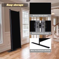 Chosenm Room Divider 4 Panel Folding Privacy Screens With Wider Feet 6 Ft Portable Room Partition For Room Separator Room Div