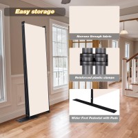 Chosenm Room Divider 4 Panel Folding Privacy Screens With Wider Support Feet 6 Ft Portable Room Partition For Room Separator