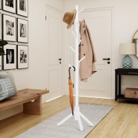 Wangmuxia Coat Rack Freestanding Coat Rack With 8 Hooks And 3 Adjustable Size Tree Coat Racks For Bedroom Hallway Entrance O