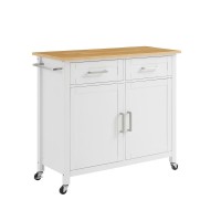 Tristan Kitchen IslandCart WhiteNatural