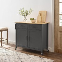 Tristan Kitchen IslandCart GrayNatural