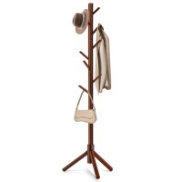 Wangmuxia Coat Rack Freestanding Coat Rack With 8 Hooks And 3 Adjustable Size Tree Coat Racks For Bedroom Hallway Entrance O