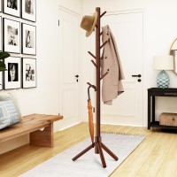 Wangmuxia Coat Rack Freestanding Coat Rack With 8 Hooks And 3 Adjustable Size Tree Coat Racks For Bedroom Hallway Entrance O